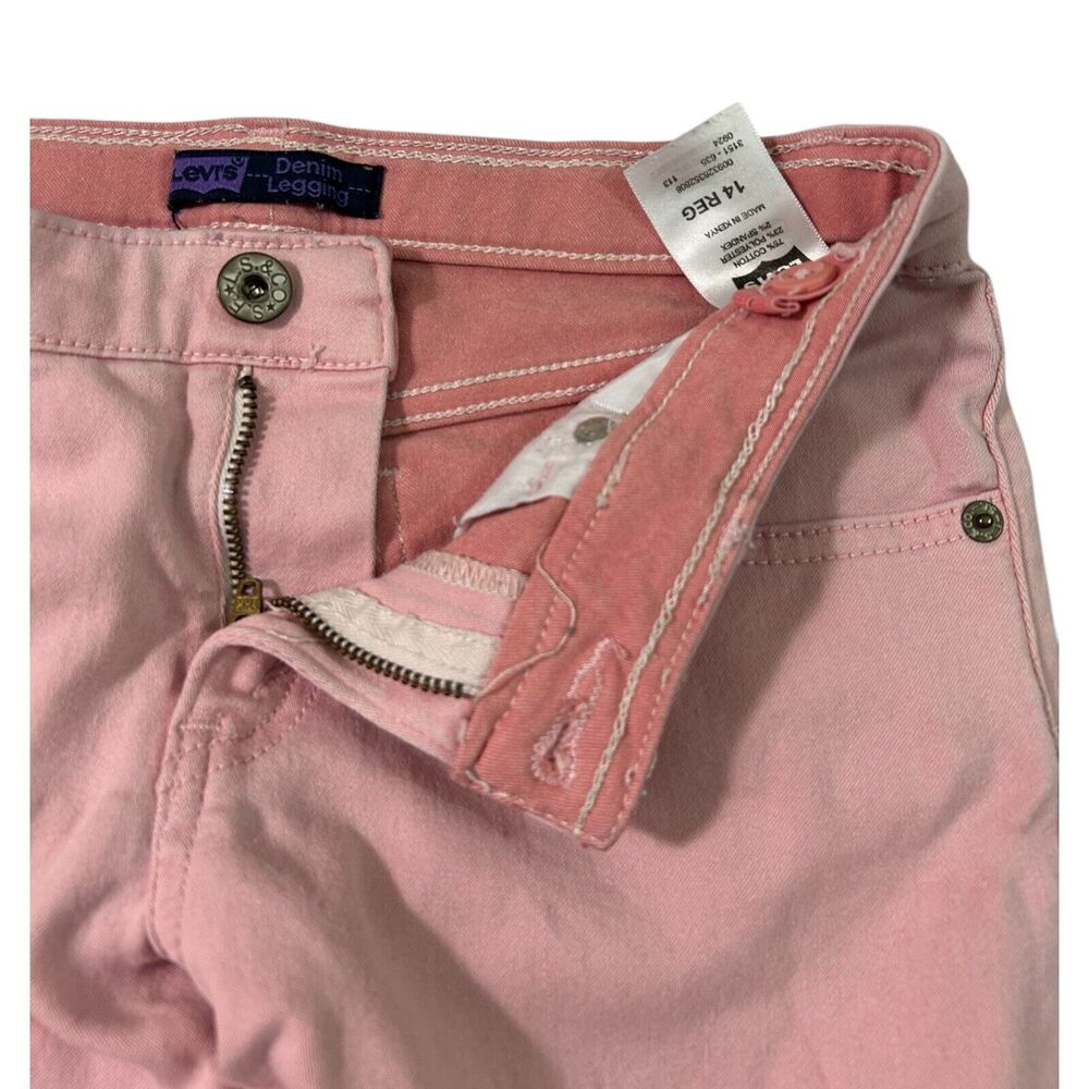 Levi’s Denim Legging Skinny Jeans Pink Size 14 Reg Stretch 5 Pocket - Picture 2 of 9
